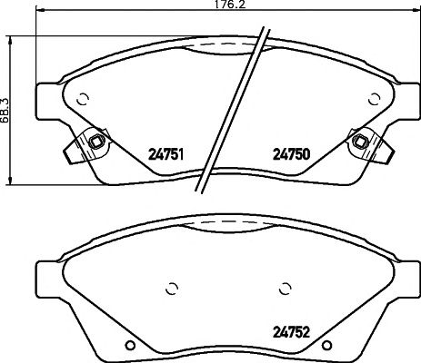 set placute frana,frana disc