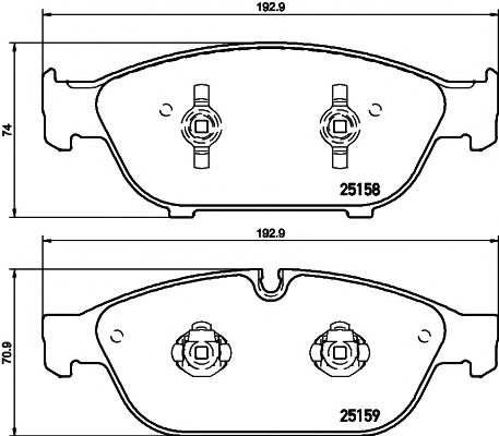 set placute frana,frana disc