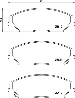 set placute frana,frana disc