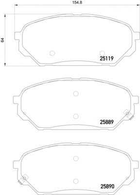 set placute frana,frana disc