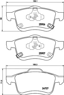 set placute frana,frana disc