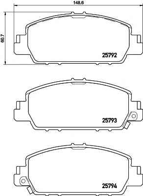 set placute frana,frana disc