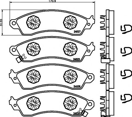 set placute frana,frana disc