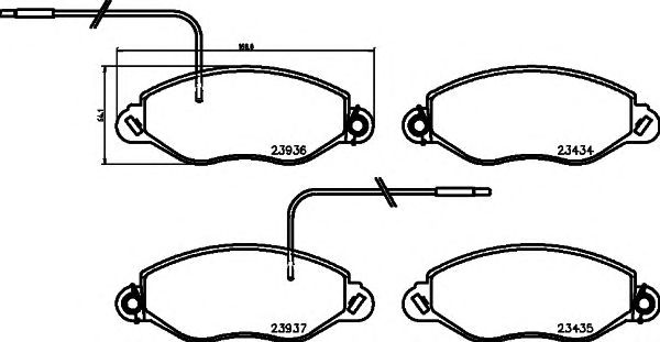 set placute frana,frana disc