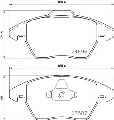 set placute frana,frana disc