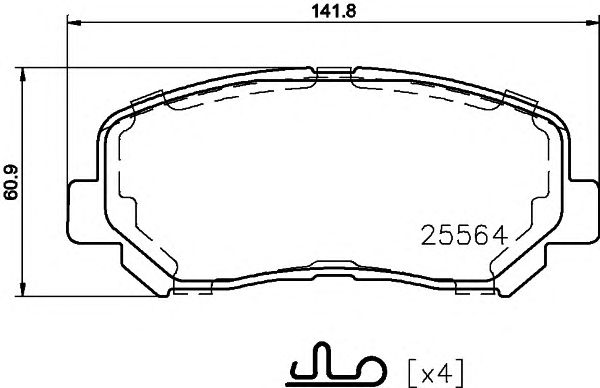 set placute frana,frana disc