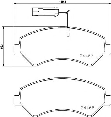 set placute frana,frana disc