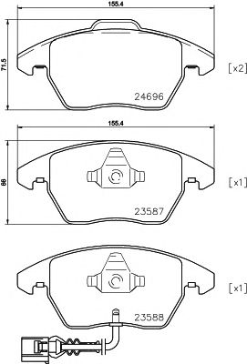 set placute frana,frana disc