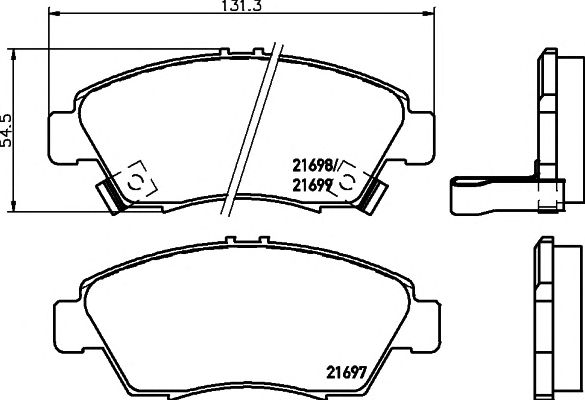 set placute frana,frana disc