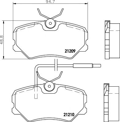 set placute frana,frana disc