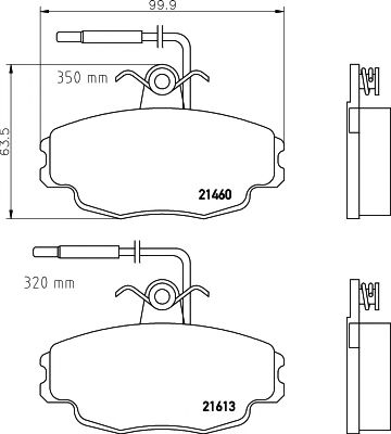 set placute frana,frana disc