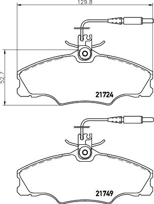 set placute frana,frana disc