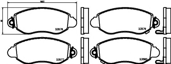 set placute frana,frana disc