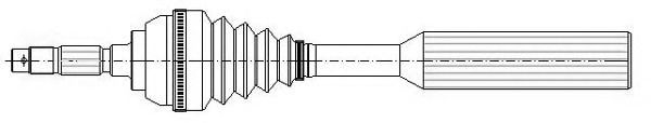 Planetara PEUGEOT 206 1,1/1,4 98- ABS 607MM