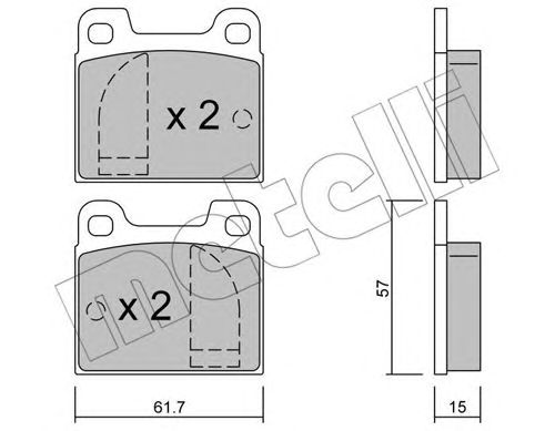 set placute frana,frana disc