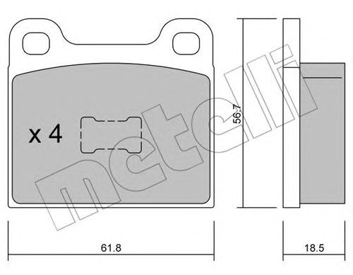 set placute frana,frana disc