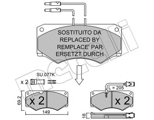 set placute frana,frana disc