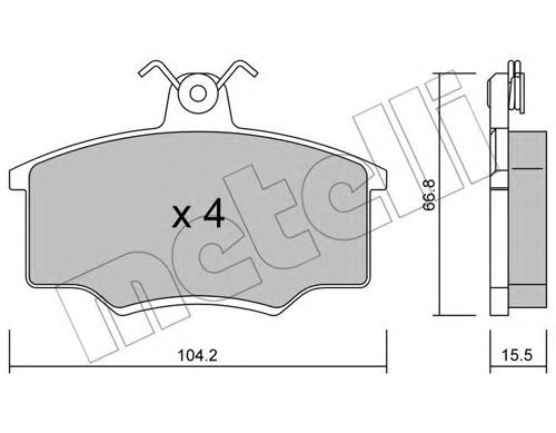 set placute frana,frana disc