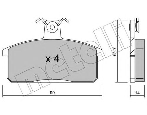 set placute frana,frana disc