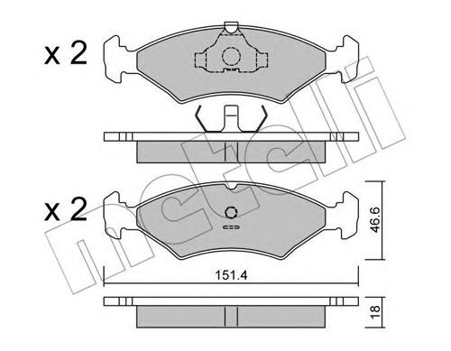 set placute frana,frana disc