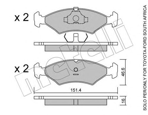 set placute frana,frana disc