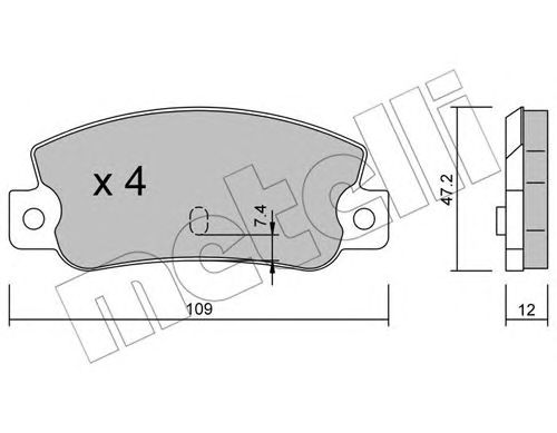 set placute frana,frana disc