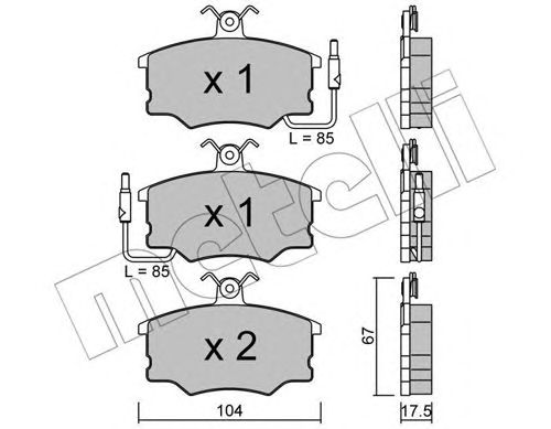 set placute frana,frana disc