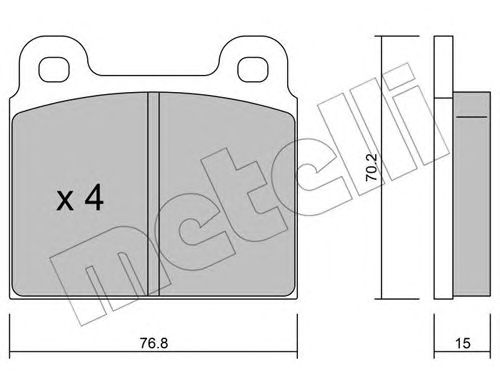 set placute frana,frana disc