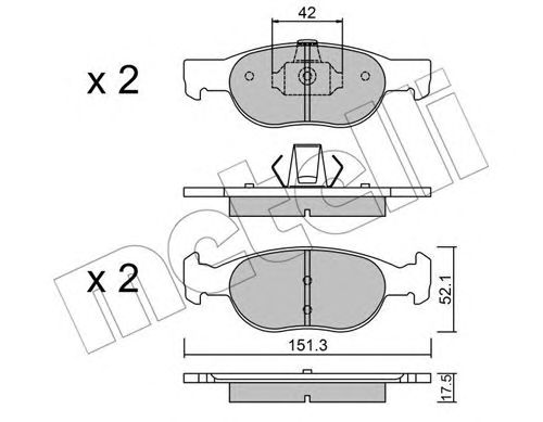 set placute frana,frana disc