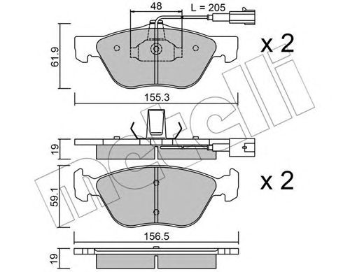 set placute frana,frana disc