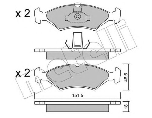 set placute frana,frana disc