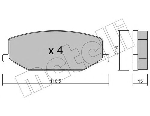 set placute frana,frana disc