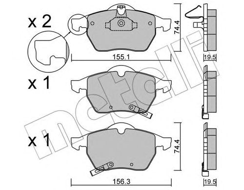 set placute frana,frana disc