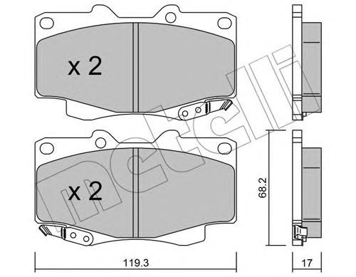 set placute frana,frana disc