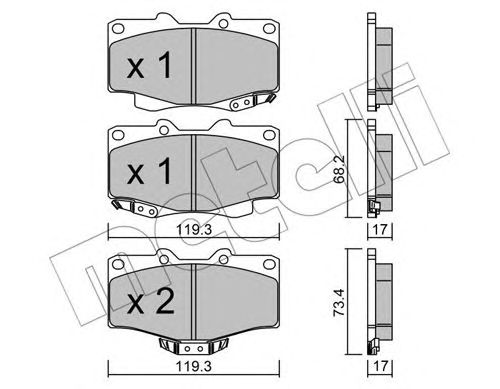 set placute frana,frana disc