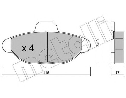 set placute frana,frana disc