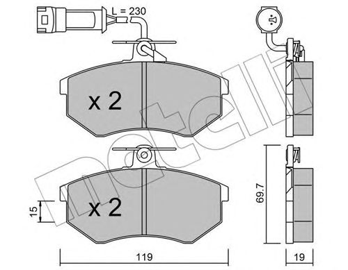 set placute frana,frana disc