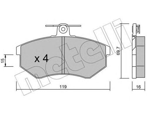 set placute frana,frana disc