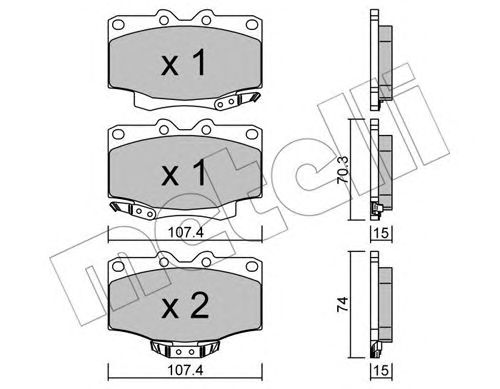 set placute frana,frana disc