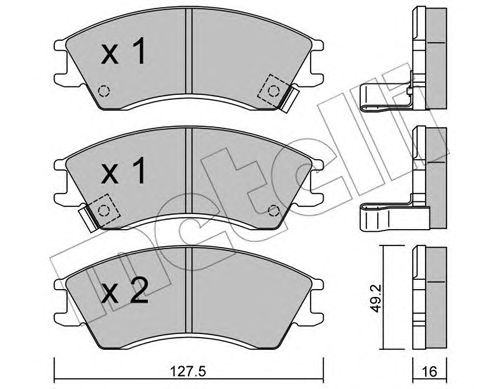 set placute frana,frana disc