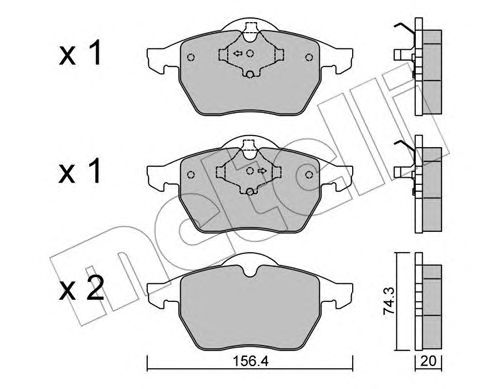 set placute frana,frana disc