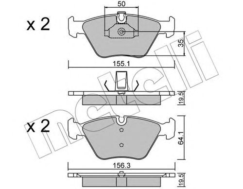 set placute frana,frana disc