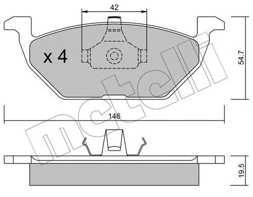 set placute frana,frana disc