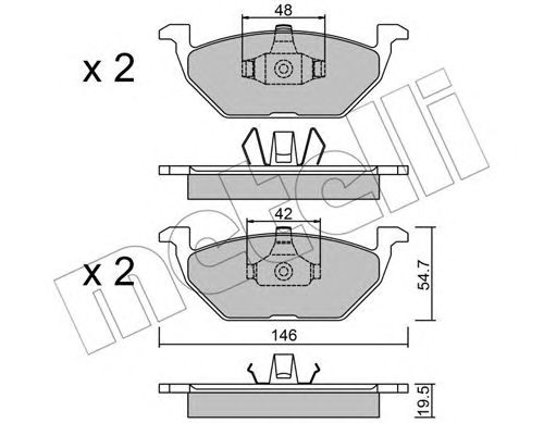 set placute frana,frana disc