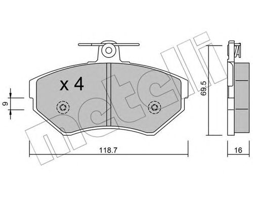 set placute frana,frana disc