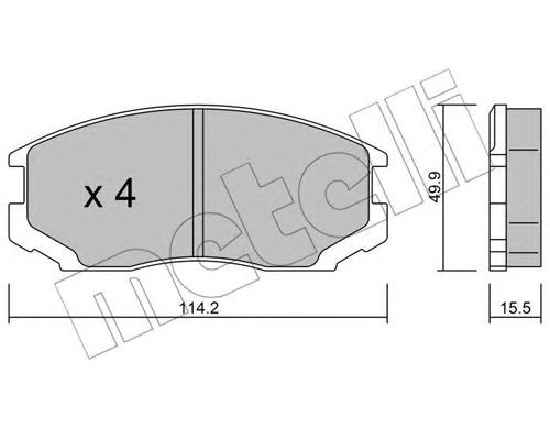 set placute frana,frana disc