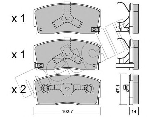 set placute frana,frana disc