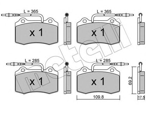 set placute frana,frana disc