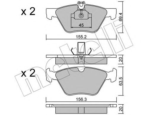 set placute frana,frana disc