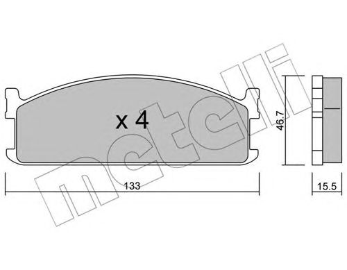 set placute frana,frana disc